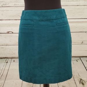 Loft green pencil skirt